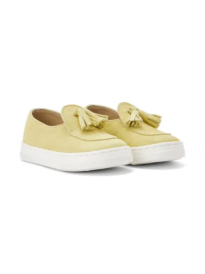 Babywalker Kids' Suede Loafers In Yellow