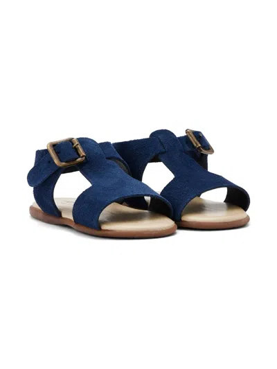 Babywalker Kids' Suede Sandals In Blue
