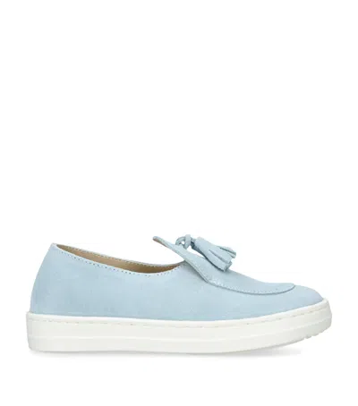 Babywalker Kids' Suede Tassel Loafers In Blue