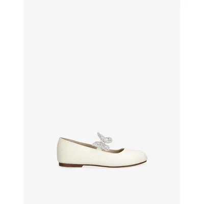 Babywalker White Kids' Butterfly Sparkle Woven Pumps Eur 30 / 12 Uk