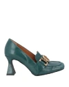 Baṟca Woman Loafers Deep Teal Size 8 Soft Leather In Green