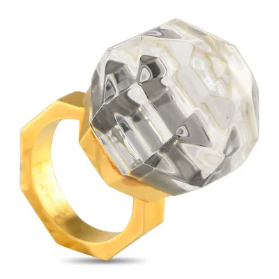 Baccarat 18k Yellow Gold Crystal Ring Bc17-030725