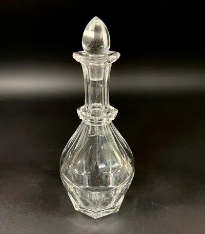 Pre-owned Baccarat 1960s French  Style Crystal Bottle In Sand
