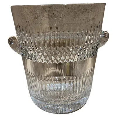 Pre-owned Baccarat 1960s French Cut Crystal Champagne Ice Bucket  In Gray