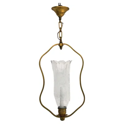 Pre-owned Baccarat 19thc French Napoleon Iii Suspended Lantern Dore Bronze/ Crystal Signed  In Gold