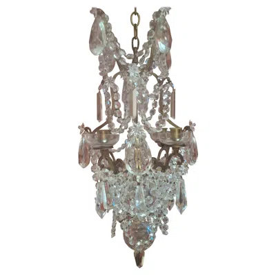 Pre-owned Baccarat 19thc French Rococo Louis Xv Gilt Bronze With Cut Crystal Chandelier By  In Gold