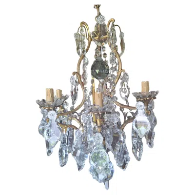 Pre-owned Baccarat 19thc Palatial French Louis Xv Gilt Bronze/ Crystal Chandelier Attrib.  In Gold
