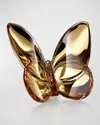Baccarat 2.5 Lucky Crystal Butterfly In Gold In Gold