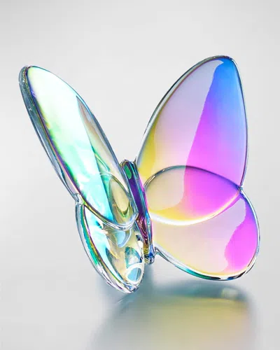 Baccarat 2.5" Lucky Crystal Iridescent Butterfly In Multi