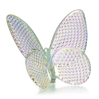 Baccarat 2.5 Lucky Crystal Iridescent Diamant Butterfly In Diamant Iridescent