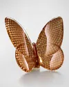 Baccarat Lucky 20k Gold Diamond Cut Lead Crystal Butterfly In Gold