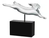 Baccarat 2610093 Pompon Crystal Running Rabbit Figurine With Stand