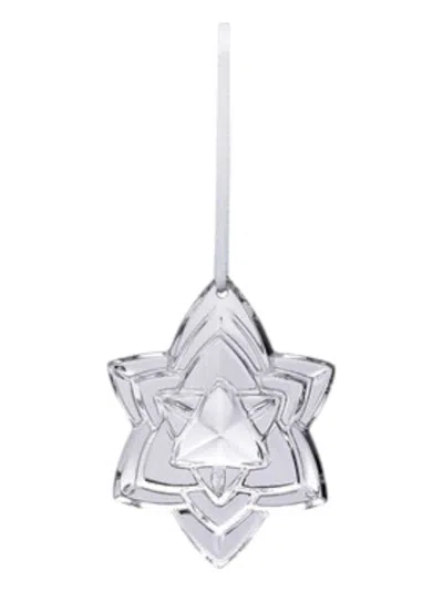Baccarat 2812406 Clear Crystal Noel 2018 Silver Annual Ornament In Transparent