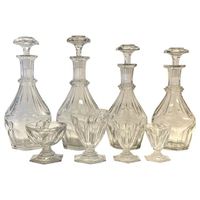 Pre-owned Baccarat 52 Piece Of  Crystal Stemware With Decanters Model Bourbon' In Sand