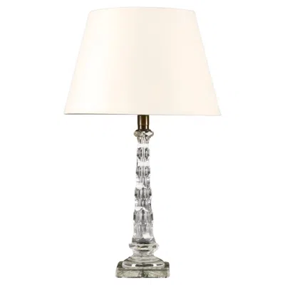 Pre-owned Baccarat A French 19th Century Cut Glass Column Lamp After  In White