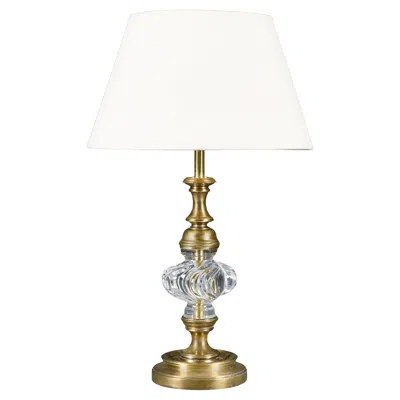 Pre-owned Baccarat A French 20th Century  Glass And Brass Lamp In Transparent