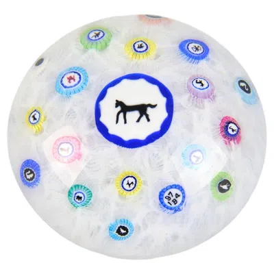 Pre-owned Baccarat A Very Fine Mid 20th Century  Glass Paperweight "horse Paperweight" In Gray