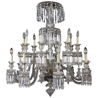 Pre-owned Baccarat Amazing French Crystal Chandelier, 1940 In Transparent