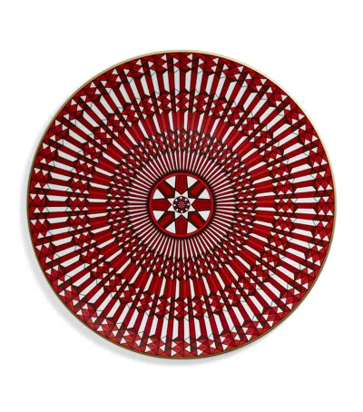 Baccarat Arcadia Red Show Plate In Clear