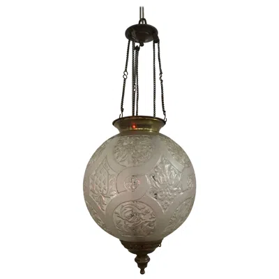 Pre-owned Baccarat Art Nouveau Candle Lantern By , France, Circa 1890-1920 In Gold
