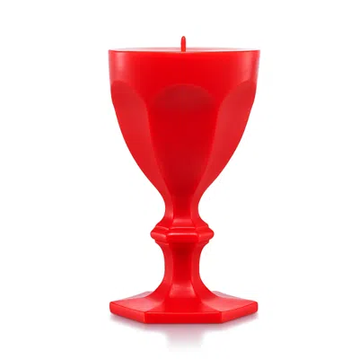 Baccarat Baccart Harcourt Glass Candle In Red