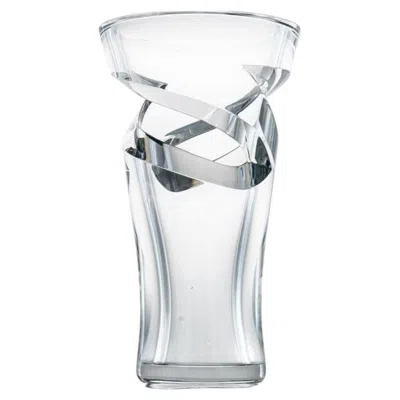 Pre-owned Baccarat Beautiful  Clear Crystal Vase, France In Transparent