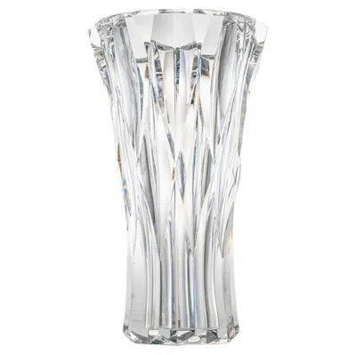 Pre-owned Baccarat Beautiful  Structured Tapered Clear Crystal Vase , France