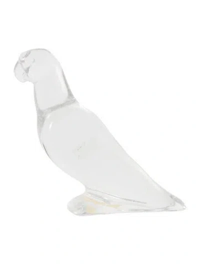 Pre-owned Baccarat Bird Figurine In Transparent