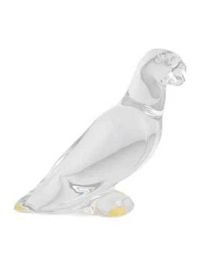 Pre-owned Baccarat Bird Figurine In Transparent