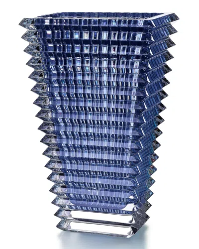BACCARAT BLUE EYE LARGE RECTANGULAR VASE