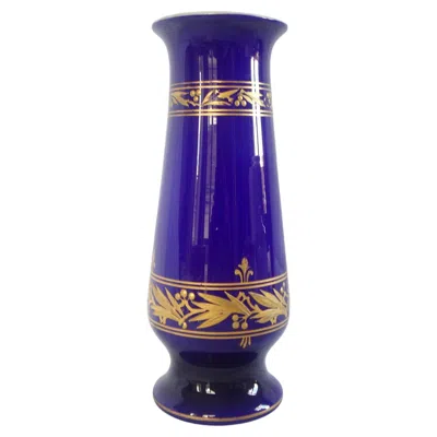 Pre-owned Baccarat Blue Opaline Crystal Vase - Louis Xvi Style - Circa 1890