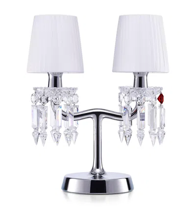 Baccarat Chrome Zénith Nomade Table Lamp In White
