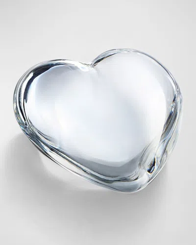Baccarat Clear Puffed Heart In White