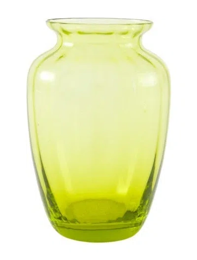 Pre-owned Baccarat Crystal Bud Vase In Green