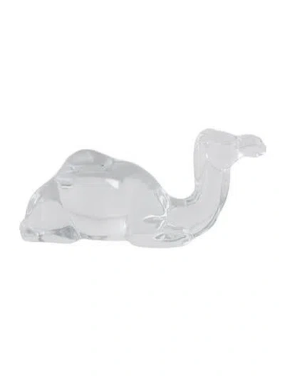 Pre-owned Baccarat Crystal Camel Figurine In Clear