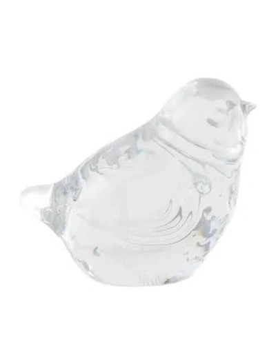 Pre-owned Baccarat Crystal Chick Figurine In Clear