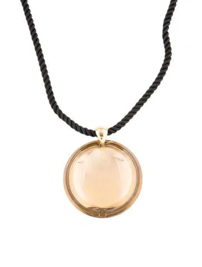 Pre-owned Baccarat Crystal Circle Pendant Necklace, 16" In Multi
