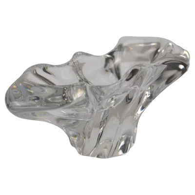 Pre-owned Baccarat Crystal Dish / Decorative Bowl, France, Signed In Gray