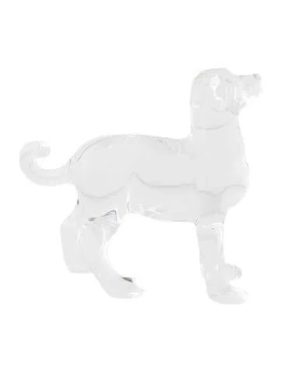 Pre-owned Baccarat Crystal Dog Figurine In Clear