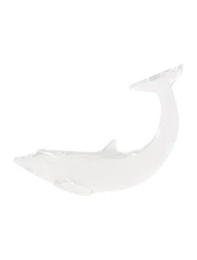 Pre-owned Baccarat Crystal Dolphin Figurine In Clear