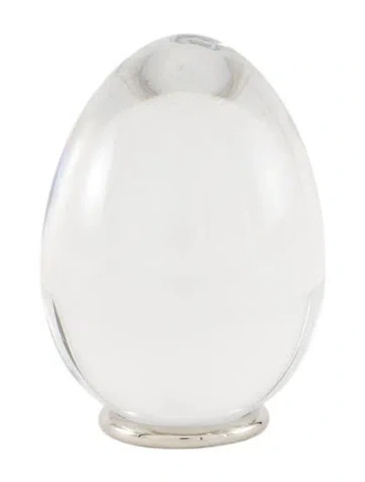 Pre-owned Baccarat Crystal Egg In Transparent