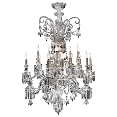 Pre-owned Baccarat Crystal Exceptional Chandelier, France, Early 19th Century In Transparent