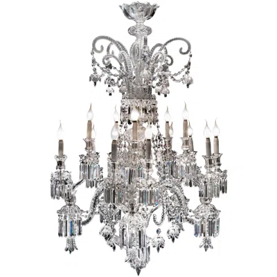 Pre-owned Baccarat Crystal Exceptional Chandelier, France, Early 19th Century In Transparent