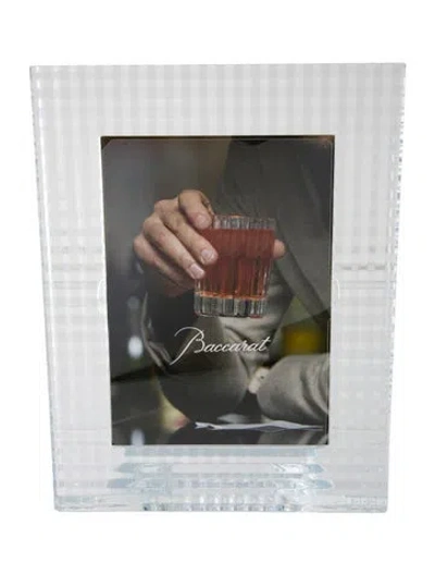 Pre-owned Baccarat Crystal Eye Picture Frame In Transparent