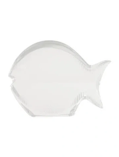 Pre-owned Baccarat Crystal Fish Figurine In Transparent