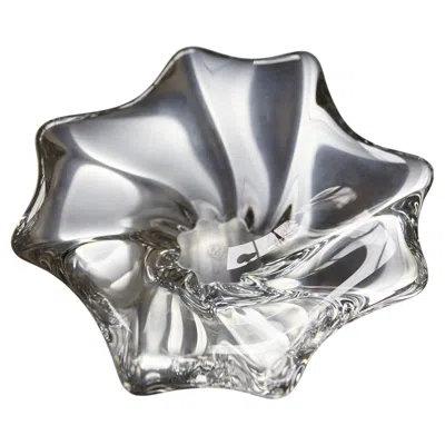 Pre-owned Baccarat Crystal Freeform Swirled Art Glass Bowl / Vide Poche, France, 1960s In Gray