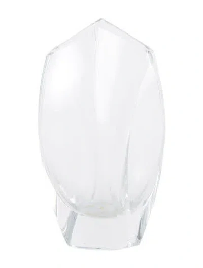 Pre-owned Baccarat Crystal Giverny Vase In Clear