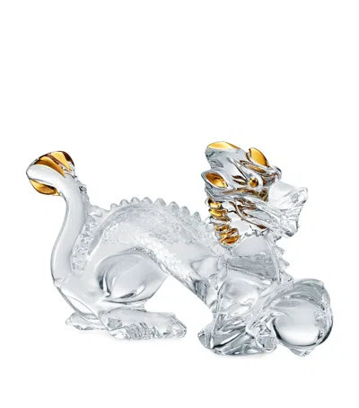 Baccarat Crystal Gold-trim Zodique Dragon 2024 In Transparent