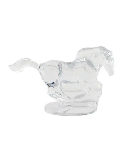 Pre-owned Baccarat Crystal Horse Collectible Figurine In Transparent