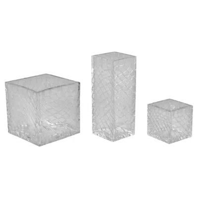 Pre-owned Baccarat Crystal "kalimnos" Vases, 3 In Transparent